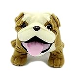 VACHICHI Animales de Peluche realistas Bulldog inglés Peluche Realista Animales de Peluche Cachorro de Perro, 30 cm